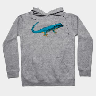 Drawing - Electric Blue Gecko Hoodie